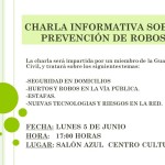 CHARLA INFORMATIVA SOBRE PREVENCIÓN DE ROBOS 