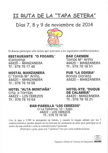Cartel II Ruta Tapa Setera